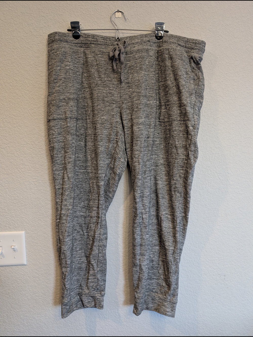 Daily Ritual Women's Sz XXL Gray Cozy Soft Knit Lounge Joggers Warm Pants